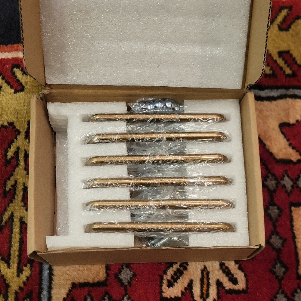 Antique Brass Drawer Pulls (6)